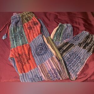 Multicolor Striped Pants XL